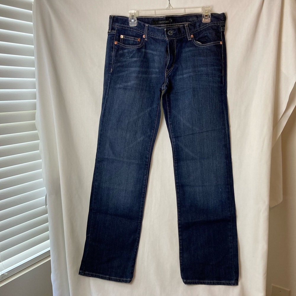 Calvin Klein Size 12 Slim Boot, Dark Wash Jesns